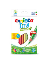 LAPIZ TRIANGULAR MAXI CARIOCA TITA 12 COLORES SURTIDOS | 1 UNIDADES | (UNIVERSAL ESPAÑOLA S,A,)
